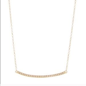 NEW Argento Vivo Curved Bar Gold Necklace